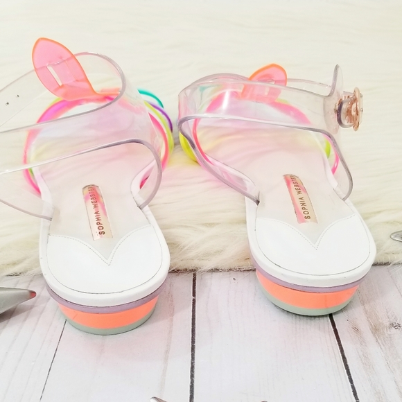 SOLD Sophia Webster jelly sandals rainbow violeta - Picture 4 of 7